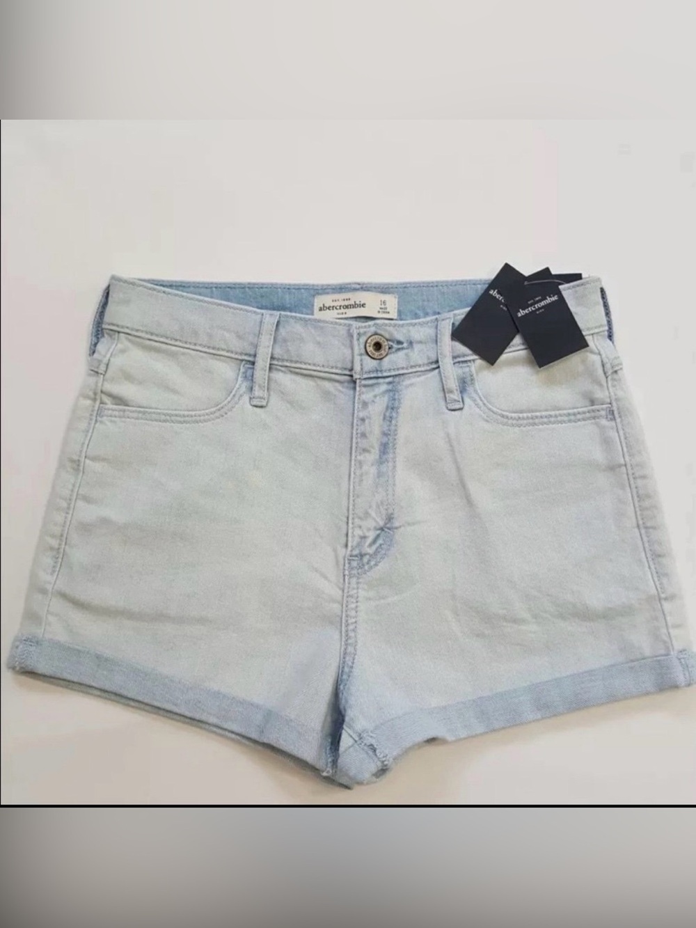 Abercrombie and Fitch Kids Highwaisted Denim Shorts